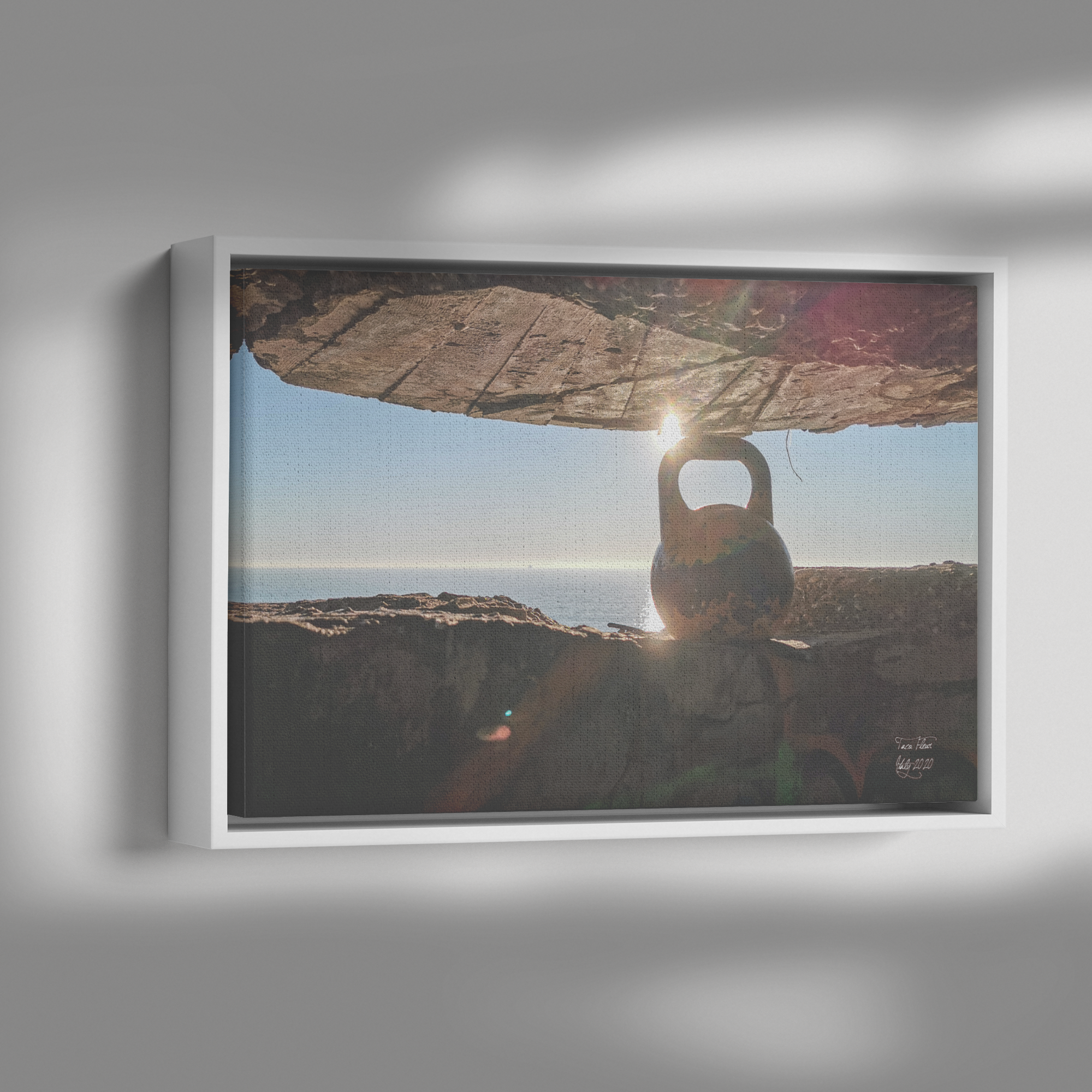 Framed Canvas With Kettlebell Photo